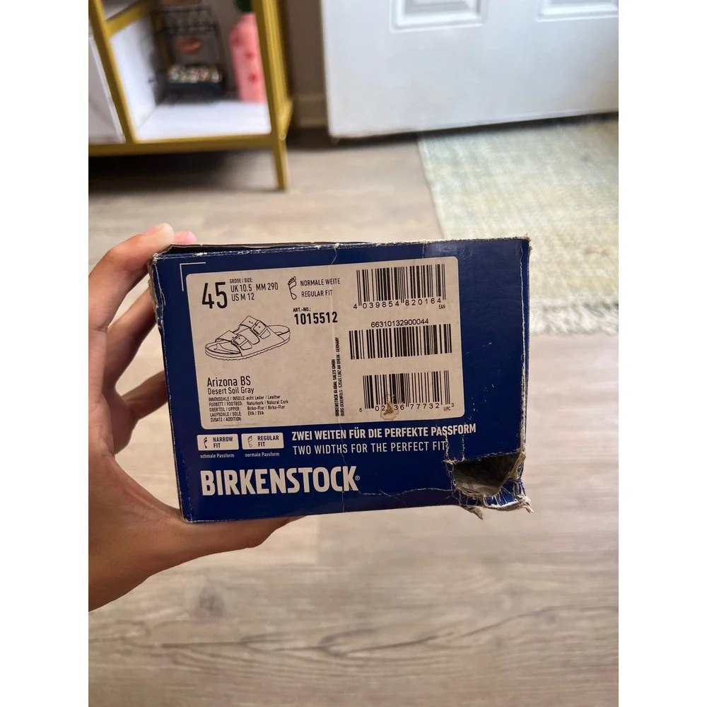 Birkenstock Men's Arizona Birko-Flor Desert Soil Gray 1015512 Size 12